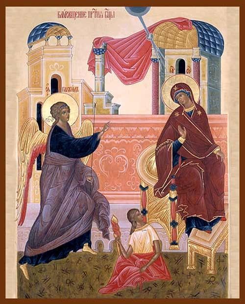 Ο Ευαγγελισμός της Θεοτόκου, ρωσική εικόνα